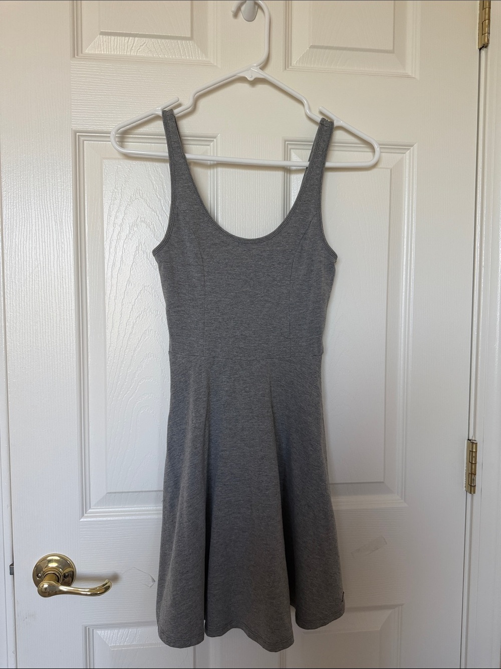 Hollister Heather Gray Scoop-Neck Skater Dress
